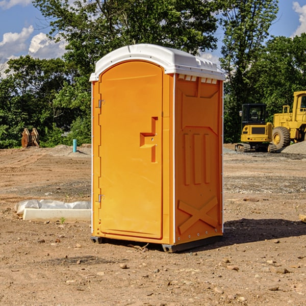 how often are the porta potties cleaned and serviced during a rental period in Kesley